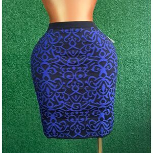 Carmen Marc Valvo Women’s A-Line Skirt Blue Size M